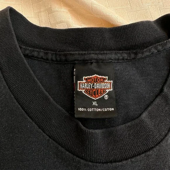 Vintage Black Harley Davidson T-Shirt XL - Picture 4 of 6